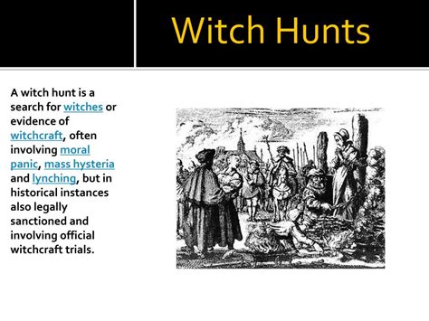 Witch Hunts and the Politics of Fear: Exploring Political Witch Hunts
